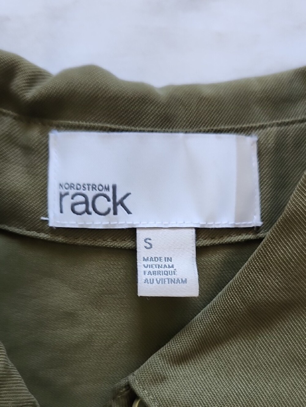 Nordstrom Rack Olive Green Double Pocket Utility Shirt S - Picture 2 of 9
